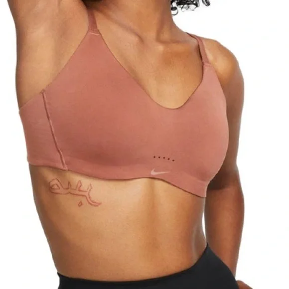 Nike Alate Minimalist Light Support Brown Padded Sports Bra XS Cup F-G Dri-FIT - Picture 13 of 13